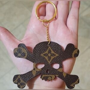 Luxury Bag Charm W/COA Skull & Crossbones